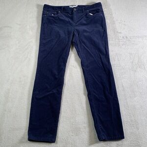 Vineyard Vines Pants Womens 12 Navy Blue Corduroy Stretch Straight Leg Casual